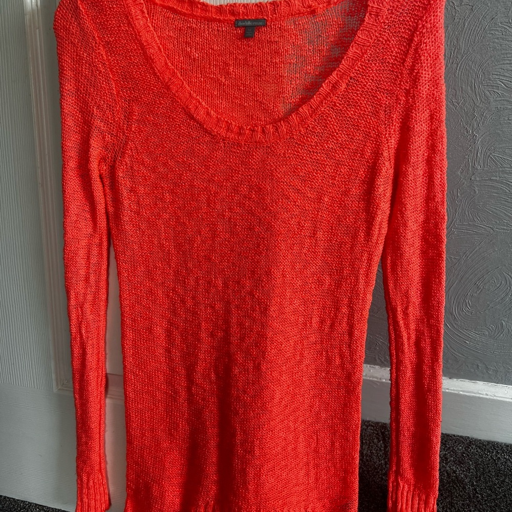 Bright Orange Knit Sweater